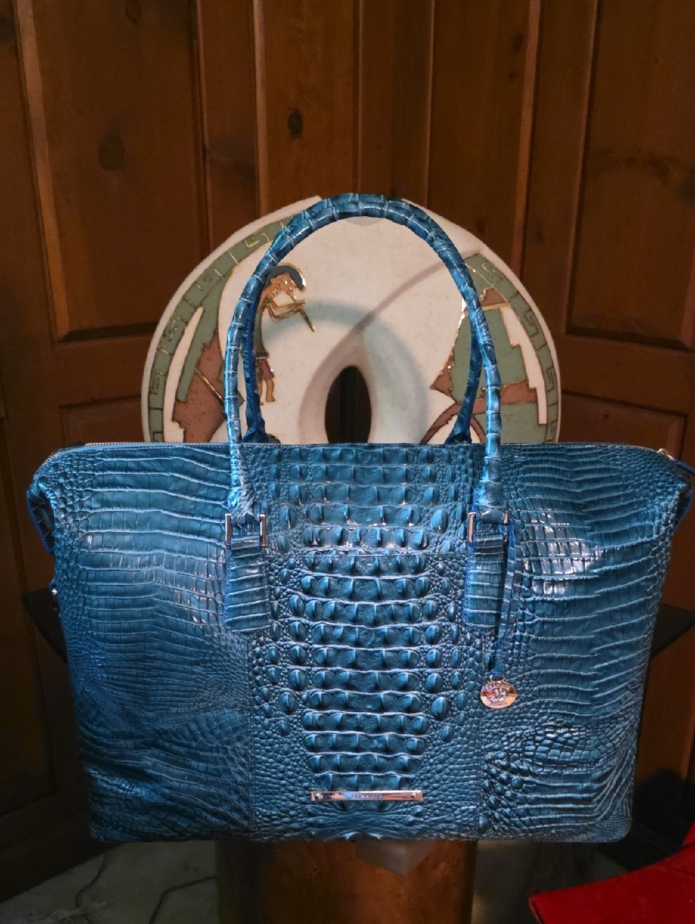 Brahmin Duxburry Weekender In Green Ombre